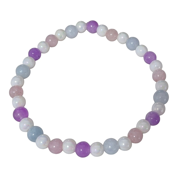 Handcrafted One-of-a-Kind Morganite Bead Bracelet - Picture 3 of 3